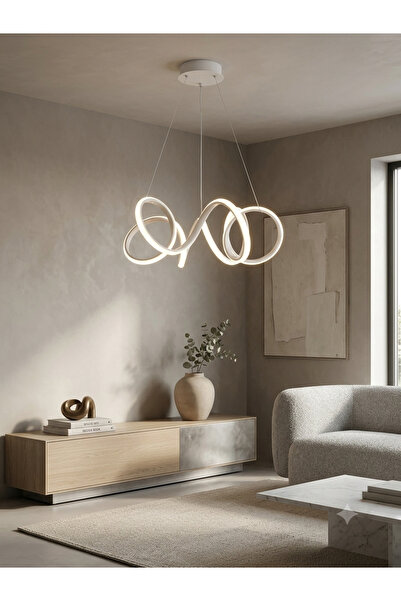Zeya Lighting Yüksek Aydınlatmalı Kuğu Model Beyaz gövde rengi sarkıt modern ...