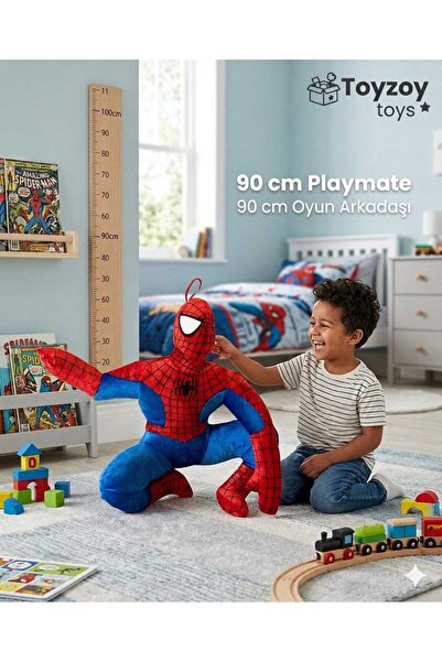 Toyzoy Toys Örümcek Adam Peluş Oyuncak 100 cm Dev Boy - Yumuşak & Oyun Arkadaşı