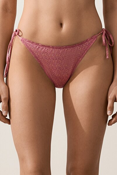 Oysho Metalik iplikli orta kesim bikini altı