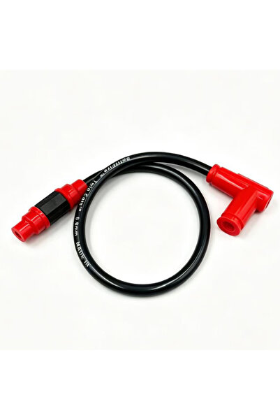 Choice black Universal Motorcycle Ignition Coil Spark Plug Iridium Power Cabl...