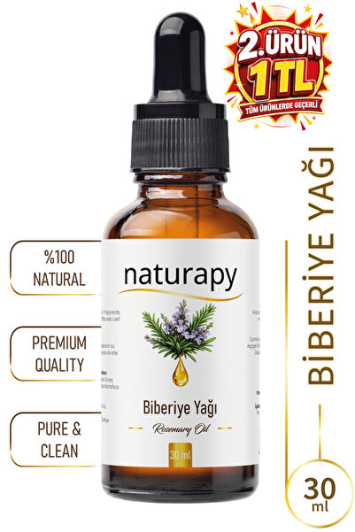 NATURAPY زيت الروزماري (زيت الروزماري) الزيت العطري 30 مل زجاجة زجاجية مع قطارة