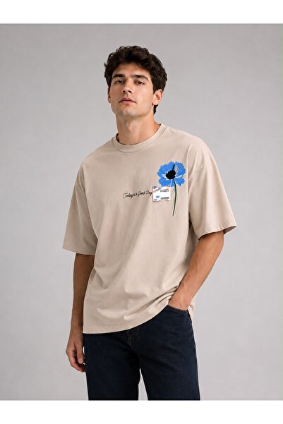 Oyer Moda Beige Unisex Short Sleeve T-Shirt