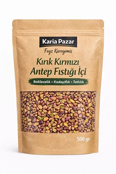 Karia Kırık Kırmızı Antep Fıstığı 500 Gr | Baklavalık Kadayıflık Yemeklik