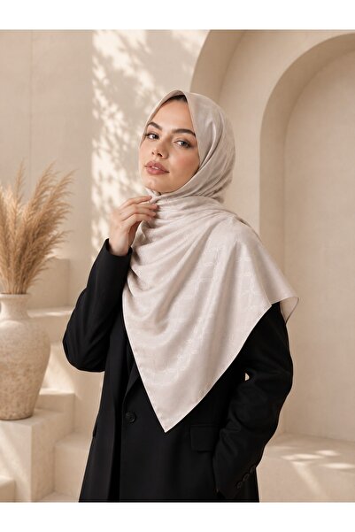 MİRSOY SCARF Lina Desen Kaymaz jakarlı Şal
