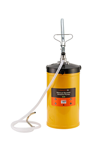 Lawazim 15L Hand Operated Grease Pump - High Pressure Bucket Pump with Hose
