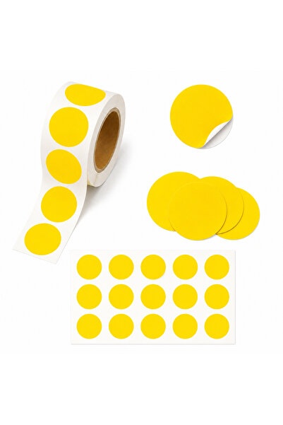 repro design Autocolant cu puncte adezive de 3 cm de culoare galbenă 20 buc
