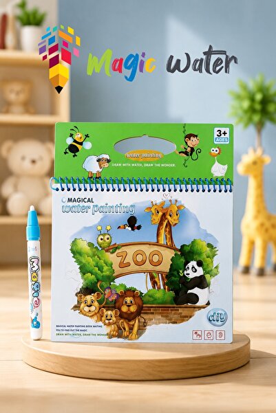 Magic Water Orman Alemi Zoo Water Painting - Sihirli Özel Kalem Ile Boyama Ki...