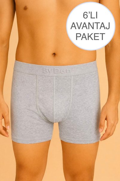 ByDon Erkek Licralı Boxer 6'lı Avantaj Paket ( esnek kumaş yapısı )