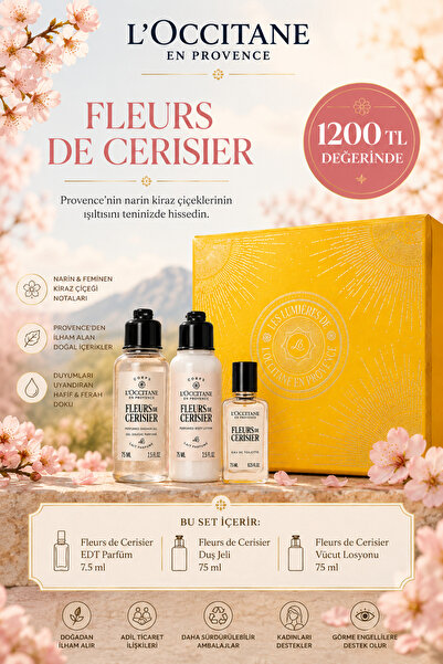 L'Occitane Fleurs de Cerisier Parfüm ve Vücut Bakım Keşif Seti, Özel Kutulu, ...