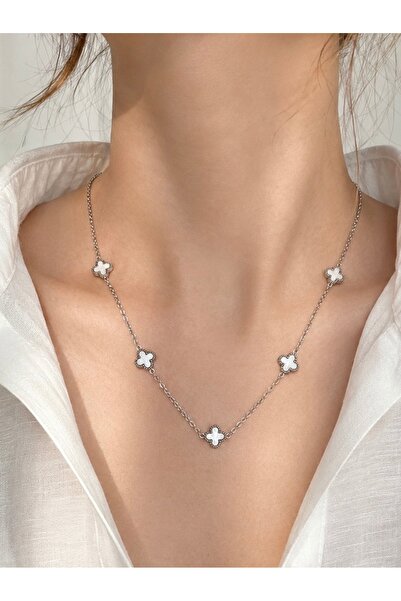 hand shey Steel Necklace |   316L Stainless Steel |   Silver Color |   Water ...