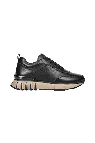 1029 SİYAH CİLT HAKİKİ DERİ SNEAKERS