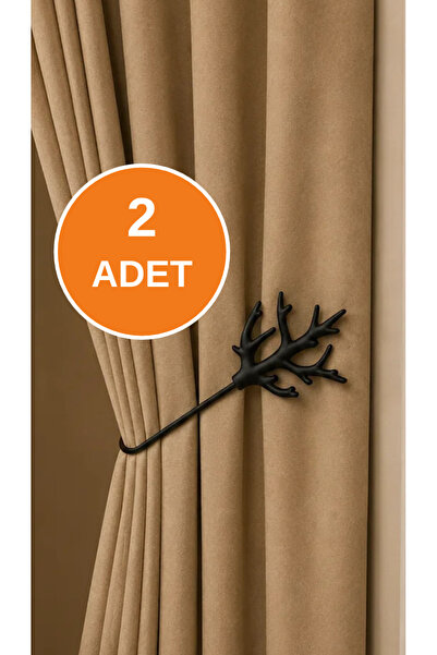 Helezoni Set de 2 - Suport decorativ pentru perdea cu șnur coral, fără găurir...