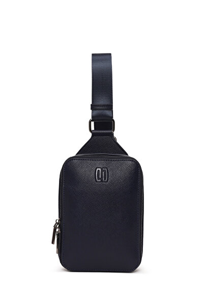 Derimod Мъжка тъмносиня мини чанта за през рамо 26SBD3306PU
