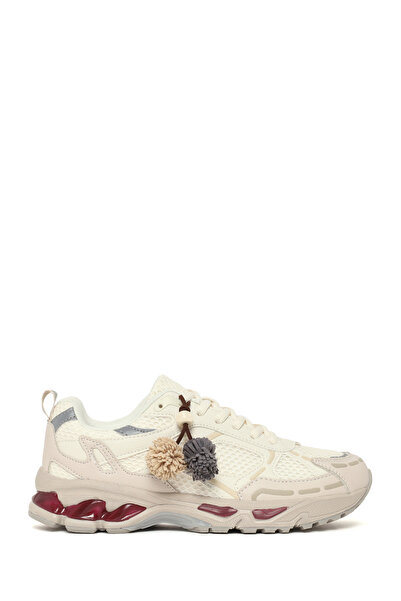 Derimod Kadın Krem Bağcıklı Charmlı Kalın Tabanlı Sneaker 26PFE496514