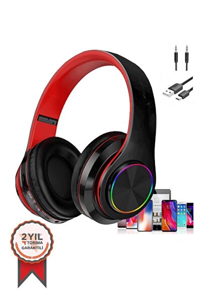 Torima Bluetooth Kulaklık Rgb Işıklı Kulak Üstü Kablolu Kablosuz Kulaklık B39...