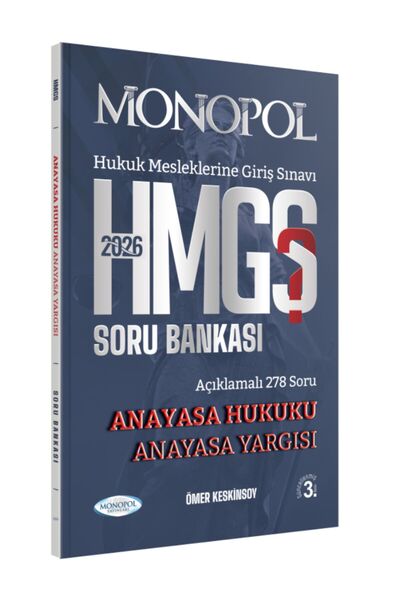 Monopol Yayınları Monopol 2026 HMGS Anayasa Hukuku Anayasa Yargısı Soru Bankası