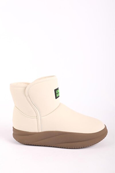 Guja Women's Imported Thick Sole Daily Sports Boots with Fur Inside Beige