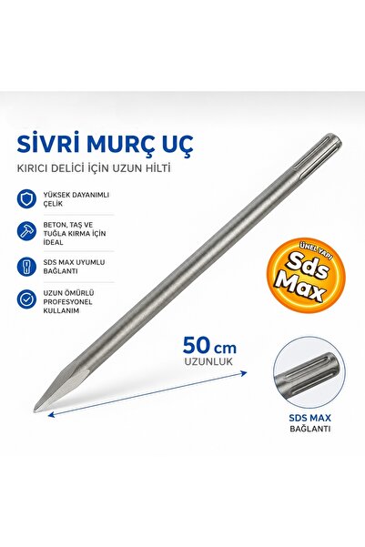 SARA S887 Profesyonel Sds Max Hilti Beton Kırma Yontma Delme Ucu 18x500 mm