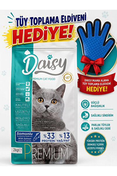 Daisy Premium Sterilised Somonlu Kısırlaştırılmış Yetişkin Kedi Maması 2 kg
