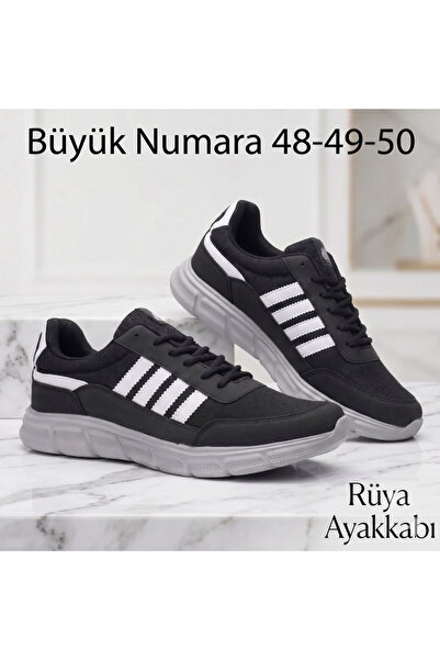 Rüya Ayakkabı Bağcıklı ve Rahat Büyük Numara Erkek Spor Ayakkabı 48-49-50 (öz...