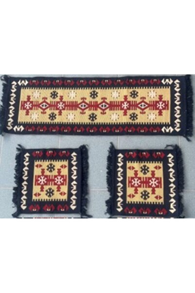 GENÇEV HOME COLLECTİONS سجادة كليم كاملة لمقعد السيارة مع وسادة تي كيه طقم سج...