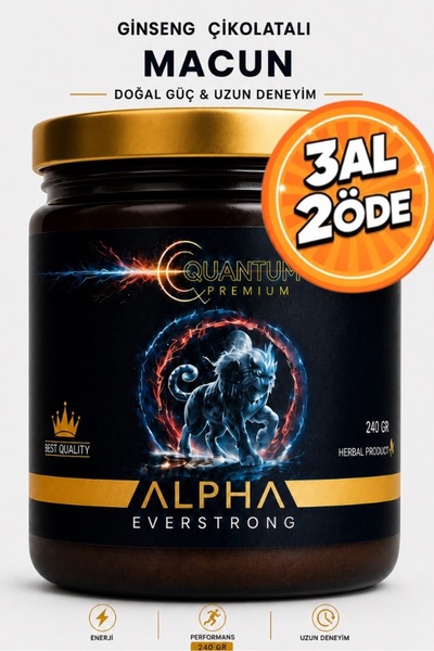 ALPHA EVERSTRONG Çikolatalı Ginseng Atom Güç Alpha Kuantum Premium Bitkisel M...