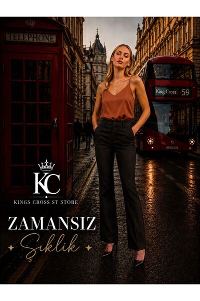 kings cross st store Kadın İpeksi Dokulu Saten Kumaş İp Askılı Bluz-Kahve