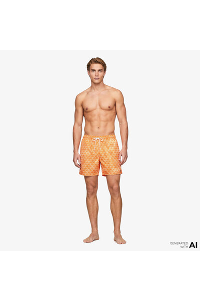 Tommy Hilfiger Essentials Erkek Turuncu Deniz Şortu