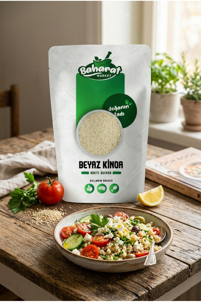 BAHARAT MARKET 150 Gr Glutensiz Beyaz Kinoa Tohumu / Katkısız & Doğal