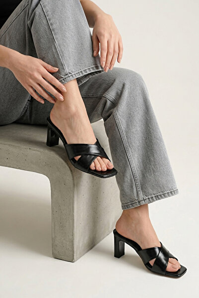 Ziya , Women's Heeled Slippers 161996Z610 Black