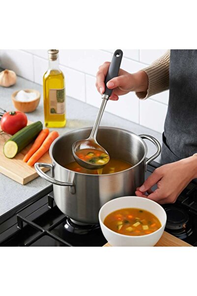 PAN HOME Aira Soup Ladle 32x9cm -Grey