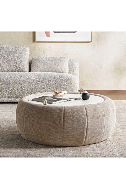 PAN HOME Obsidian Ottoman - Beige