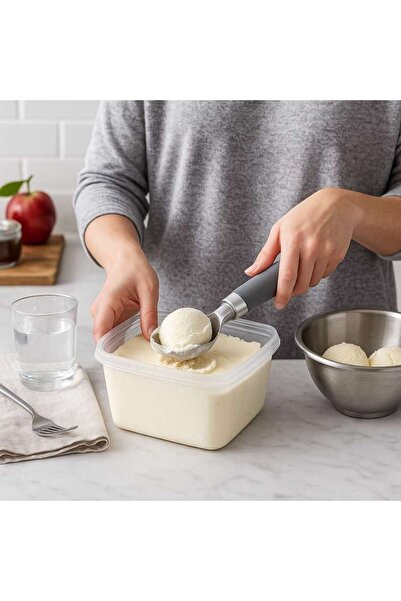 PAN HOME مغرفة آيس كريم آيرا 20.4×4.1 سم - رمادي