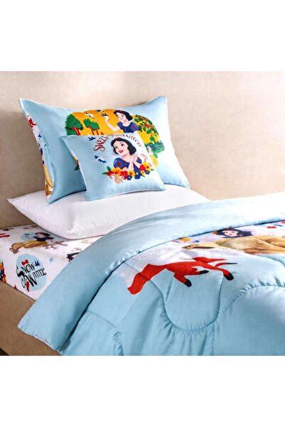 PAN HOME طقم لحاف سنو وايت من 4 قطع - 165×230 سم - أزرق فاتح