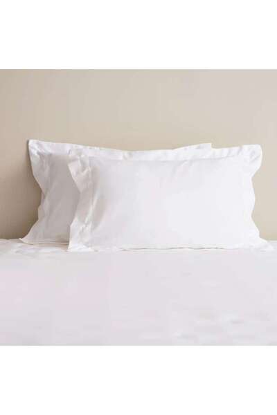 PAN HOME Luxe Cotton Tencel 2-piece Oxford Pillow Case Set 50x90+5cm - White