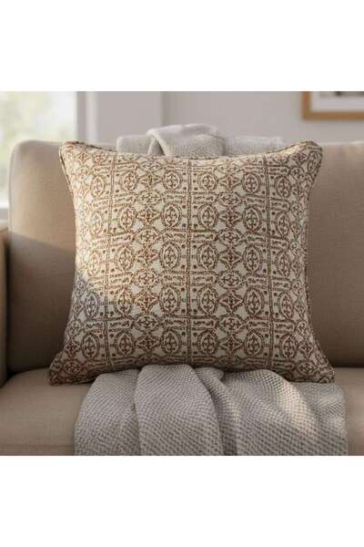 PAN HOME Heritage Orienta Down Alternative Filled Cushion 50x50cm - Rust