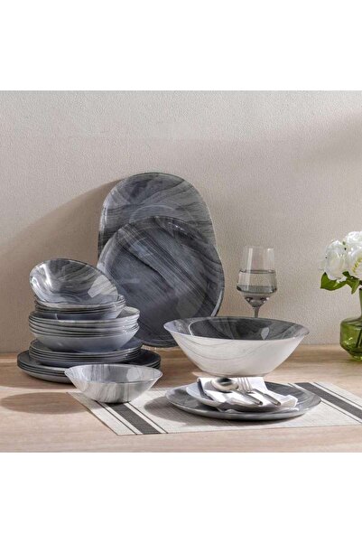 PAN HOME Luminarc Simply Grey 26-piece Dinner Set - Grey