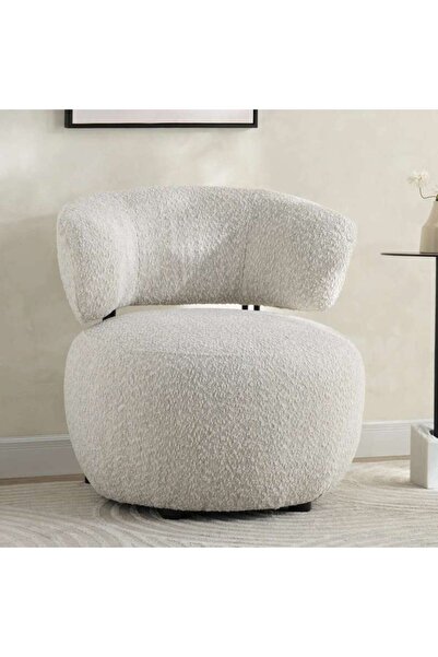 PAN HOME Twilight Throne Accent Chair - Off White
