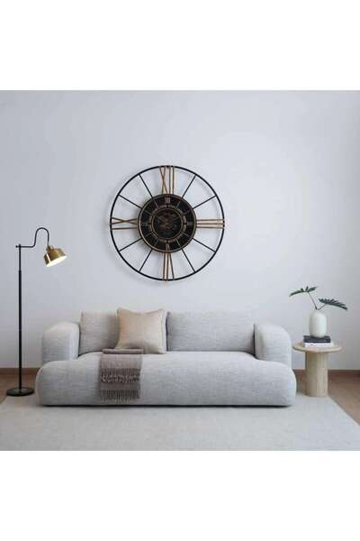 PAN HOME Meridian Gear Wall Clock Dia 120cm - Black