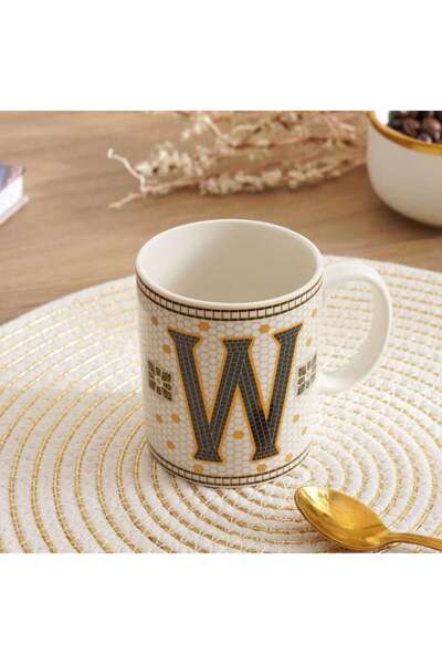 PAN HOME Alphabet W Mug 300ml -white
