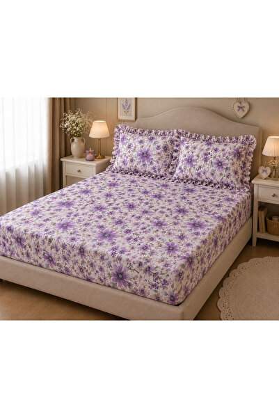Madame Home Set cearșafuri elastice cu volane Ranforce, adâncime colț 30cm