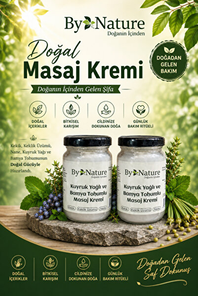 Bynature Kuyruk Yağlı Bamya Tohumlu Masaj kremi 2 ADET
