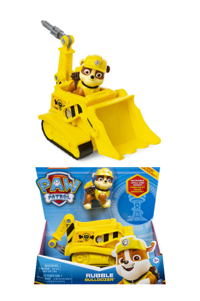TOYFEST Paw Patrol Görev Aracı ve Kahraman Seti - Rubble - 15 cm