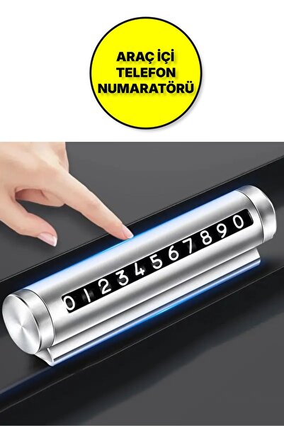 TOYFEST Aluminijsko kućište, siva boja, preklopni automobilski birač brojeva ...
