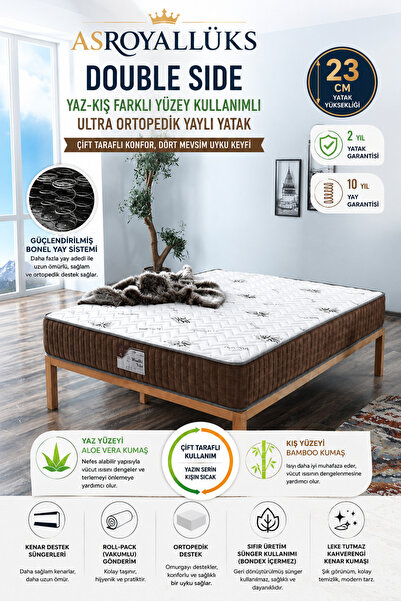 ASROYALLÜKS Double Side Full Ortopedik Yaylı Yatak