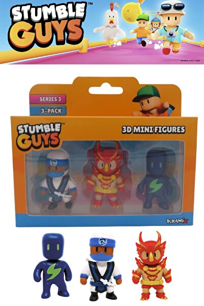 TOYFEST Stumble Guys 3 lü Mini Figür Seti Seri 3 - 5 CM - Model 2