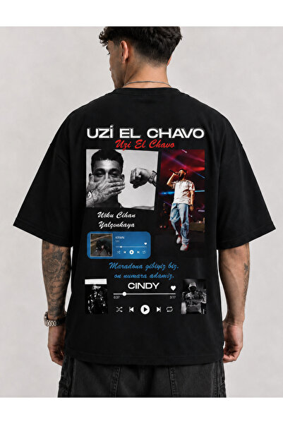 shidumanlar Unisex Bay/ ÖZEL Uz El Chavo Baskılı Pamuklu Penye T-shirt Tshirt...
