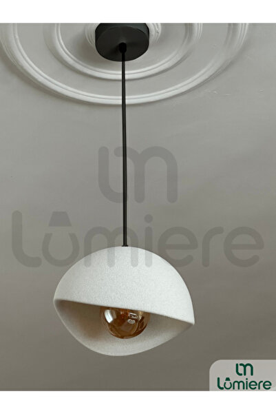 lumiere Design Beton Görünümlü Iskandinav & Bohem Tekli Sarkıt Avize-Profesyo...