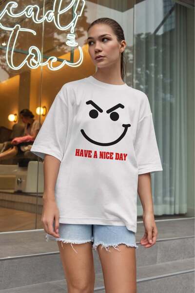 buzagi tasarım ürünleri Bon Jovi Oversize Fit Unisex White T-Shirt