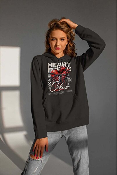 buzagi tasarım ürünleri Urban Streetwear Digital Print Hooded Unisex Sweatshirt